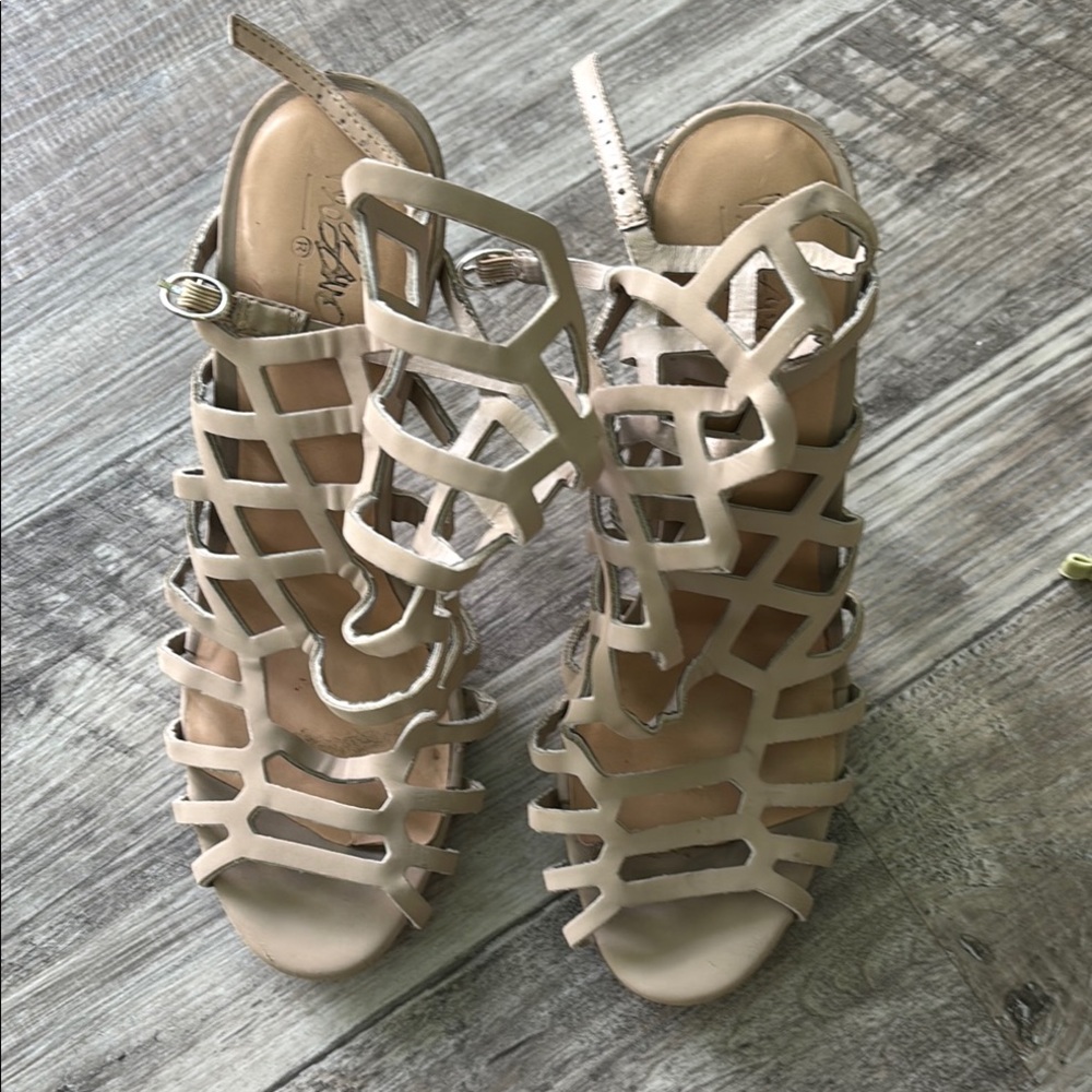 Vince Camuto Nude Cutout Sandals